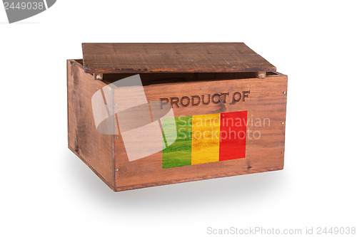 Image of Wooden crate isolated on a white background