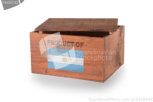 Image of Wooden crate isolated on a white background