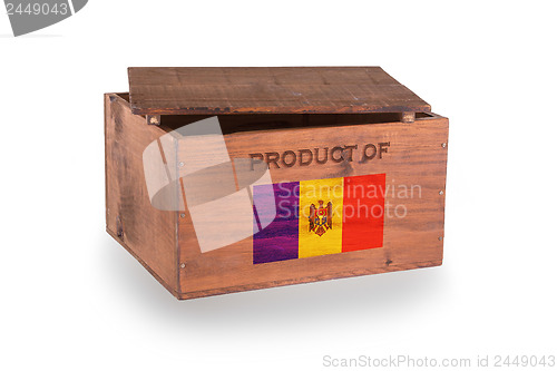 Image of Wooden crate isolated on a white background