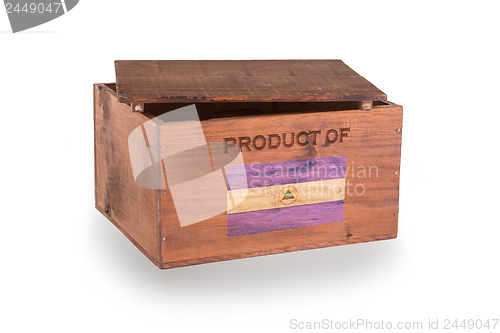 Image of Wooden crate isolated on a white background