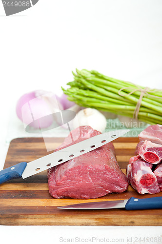 Image of raw beef and pork ribs