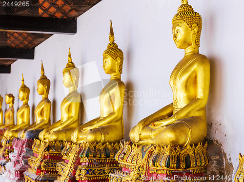 Image of Golden buddha statue in temple