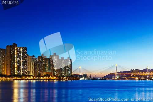 Image of Residential building in Hong Kong at night