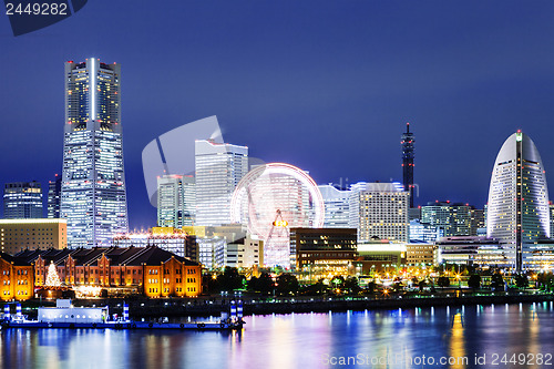 Image of Yokohama skyline at night