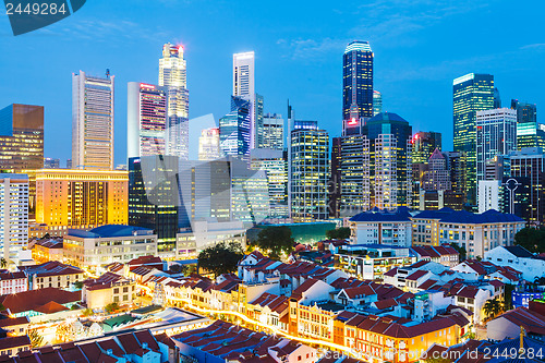Image of Singapore city at night