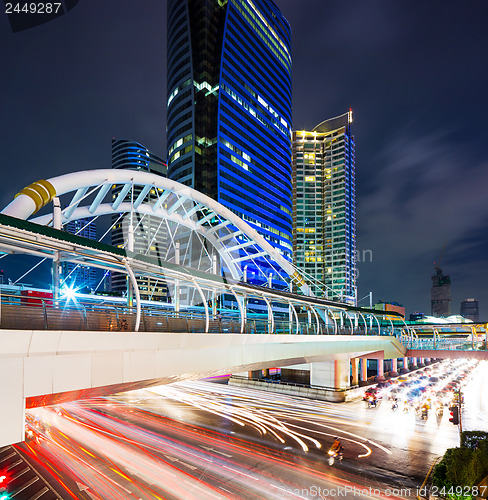 Image of Bangkok cityscape and traffic congestion