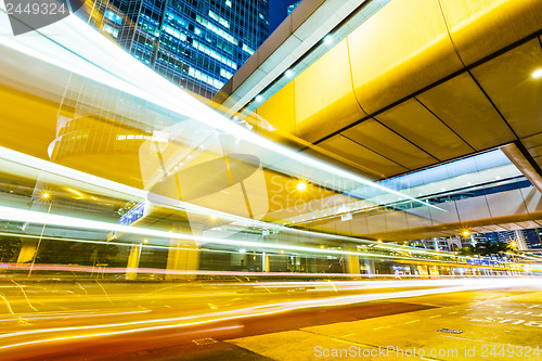 Image of Cityscape and highway at night