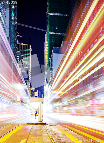 Image of Traffic light in city