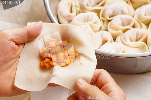 Image of Making of Chinese dumpling