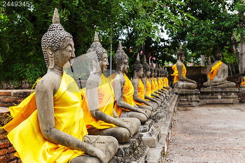 Image of Ancient Buddha statue in temple