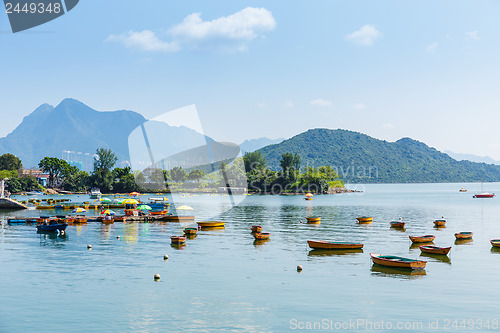 Image of Beautiful sea coast and boat