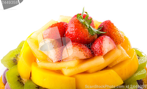 Image of Fruit tart isolated on white