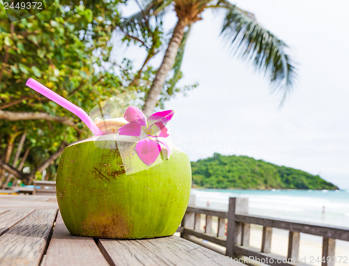 Image of Coconut drink in the resort
