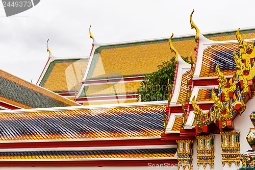 Image of Temple Roof Tile Pattern in Thailand