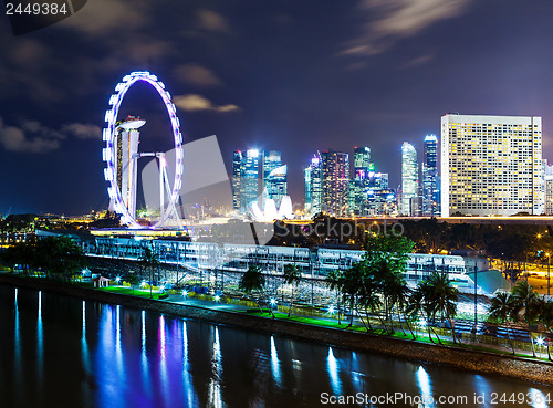 Image of Singapore city at night