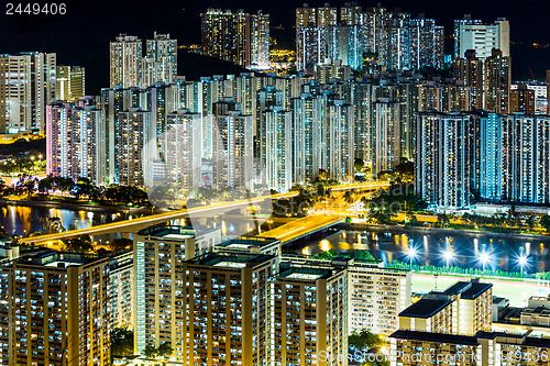 Image of Hong Kong city at night