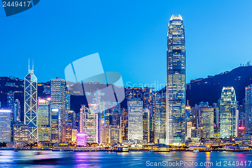 Image of Hong Kong skyline at night