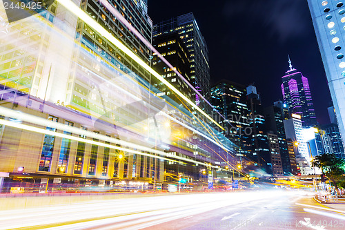 Image of Hong Kong city at night