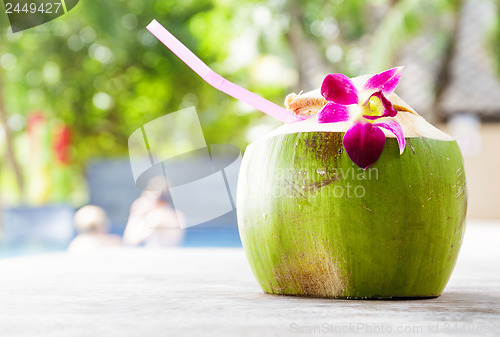 Image of Coconut drink in the resort