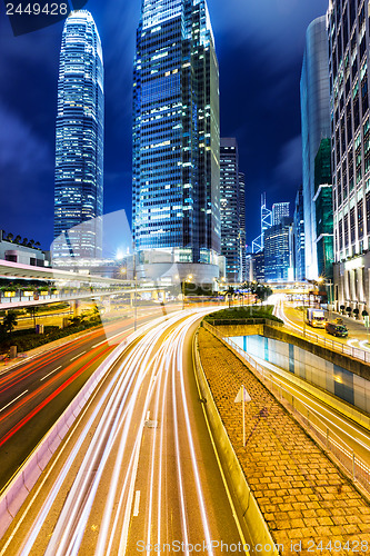 Image of Hong Kong cityscape at night