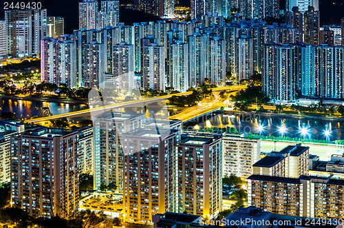 Image of Hong Kong city at night