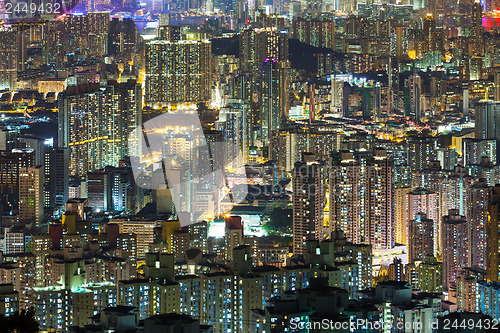 Image of Hong Kong skyline at night