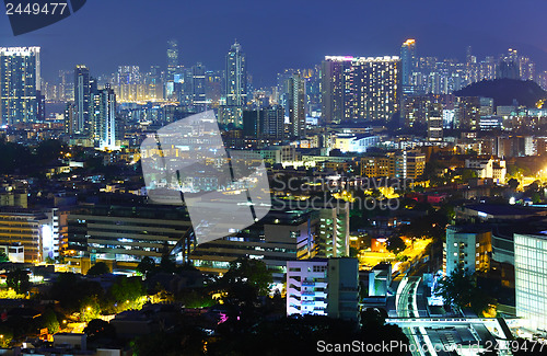 Image of Hong Kong building at night