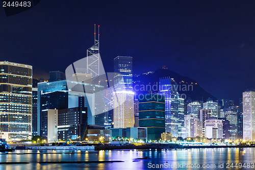Image of Hong Kong corporate building over the coastline