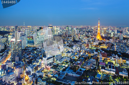 Image of Tokyo skyline at night