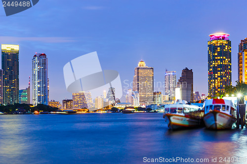 Image of Bangkok skyline at night