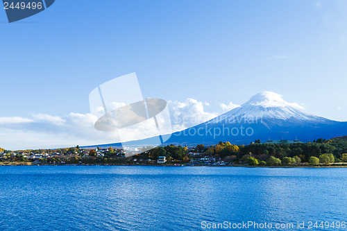 Image of Mt. Fuji and lake