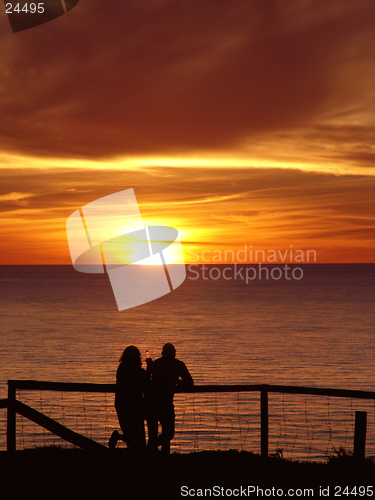 Image of Couple enjoying Sunset