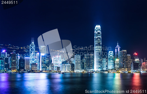 Image of Hong Kong skyline at night