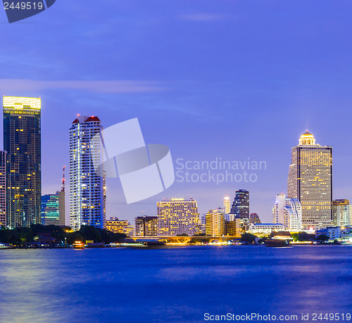 Image of Bangkok skyline at night