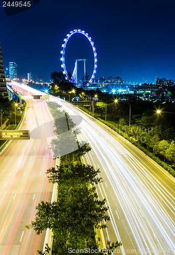 Image of Singapore city at night