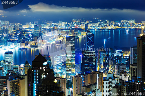 Image of Hong Kong city at mid night