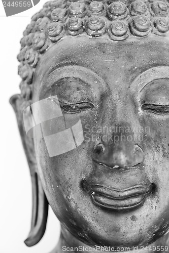 Image of Black Buddha head statue
