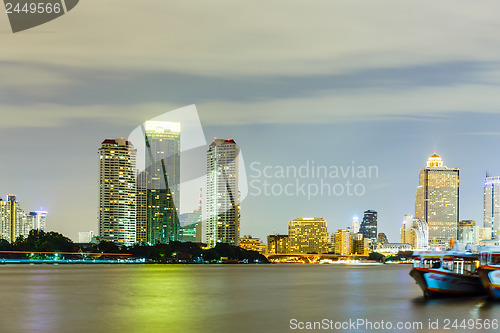 Image of Bangkok city skyline at night