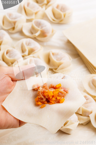 Image of Making of Chinese dumpling