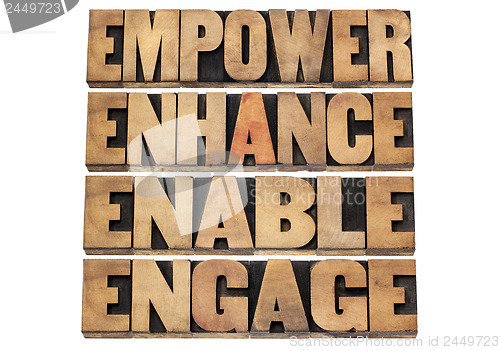 Image of empower, enhance, enable and engage