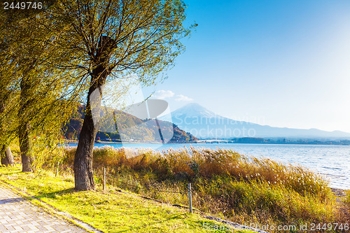 Image of Mt. Fuji and lake