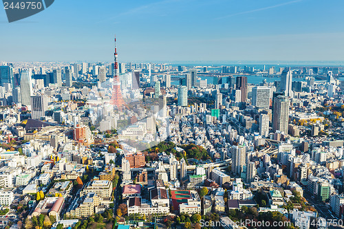 Image of Tokyo skyline in Japan