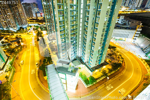 Image of Building in Hong Kong at night