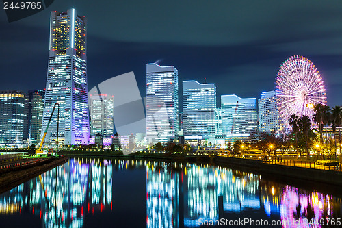 Image of Yokohama skyline at night