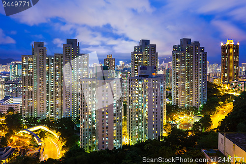 Image of Hong Kong city at night