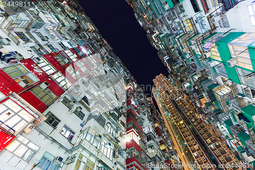 Image of Overcrowded residential building in Hong Kong