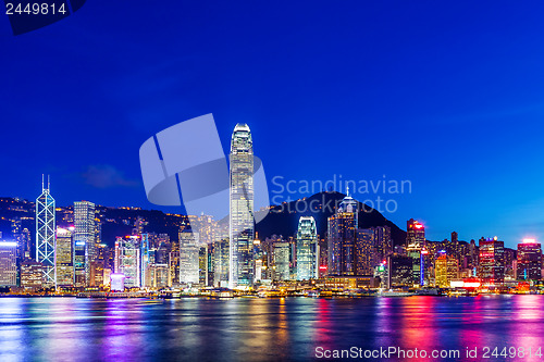 Image of Hong Kong skyline at night