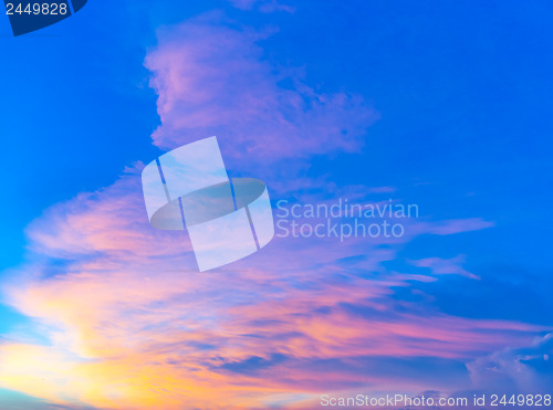 Image of Cloudscape during sunset