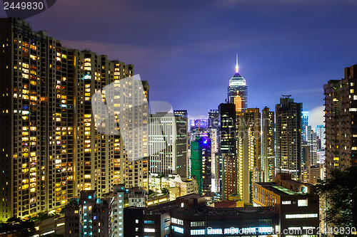 Image of Hong Kong city at night