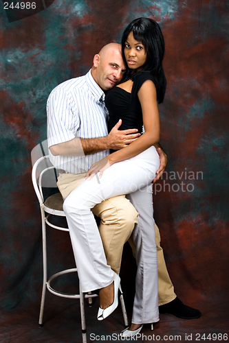 Image of Interracial couple, family portrait